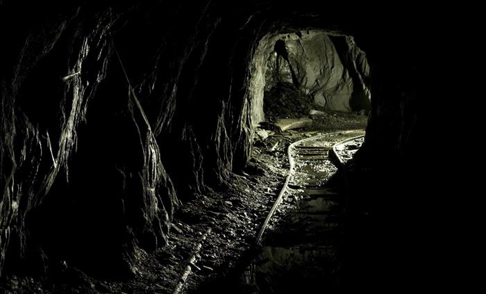 Remains of the narrow gauge railway track at Corris Mine Explorers